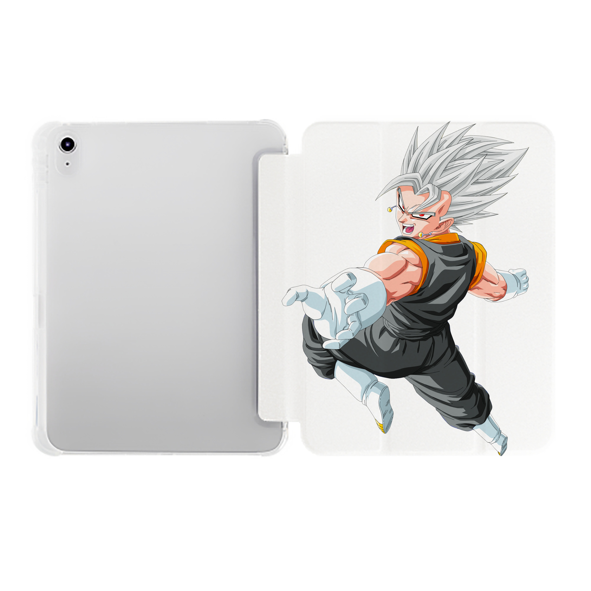 （画像用） ドラゴンボール ベジータ四世（Bejīta Yonsei）DRAGON BALL Vegeta IV IPad ケース ペン収納付き 三つ折りスタンド PUレザー×シリコン 対応機種9.5/10.5/10.9インチ